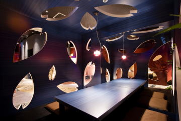 神戸ハーバーランドモザイク sakura1 日本料理店 内装 外装 設計 店舗デザイン 施工 マツヤアートワークス